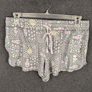 Secret Treasures High Waist Gray Floral Shorts SZ L